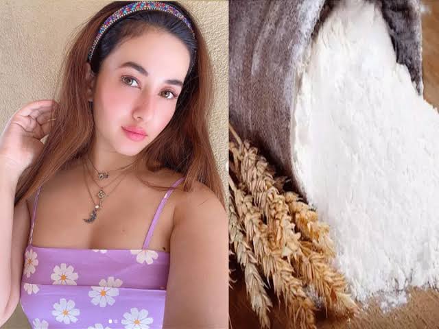 Wheat flour for pimples
